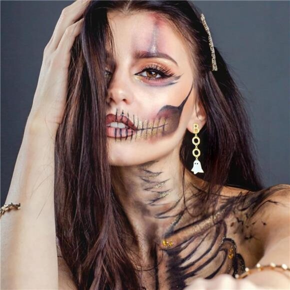 WOWORAMA Ghost BOO Earrings | Cute White Halloween Jewelry. - Picture 5 of 6